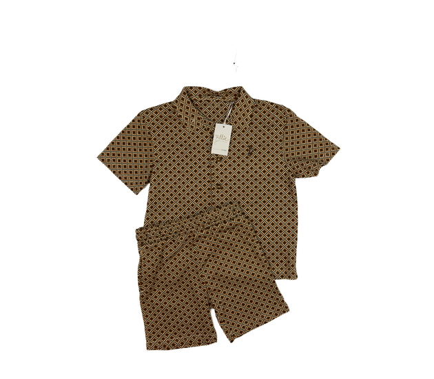 Nové hnědé košilové triko a kraťasy George