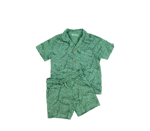 Zelená letní košile a kraťasy Nutmeg