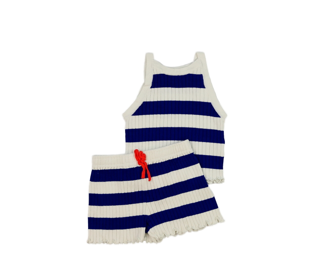 Pruhované teplejší tílko a kraťasy H&M