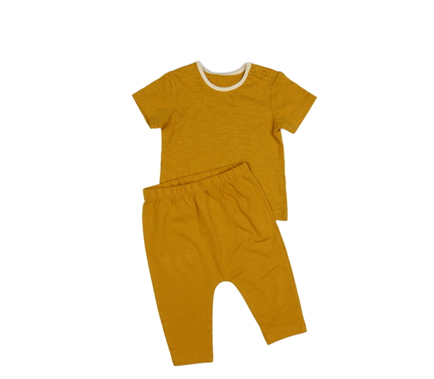 Hnědé melírované legíny a triko Tu 