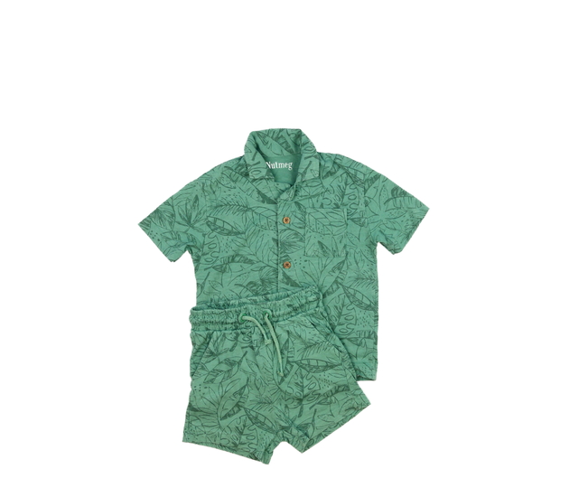 Zelený set s listy Nutmeg