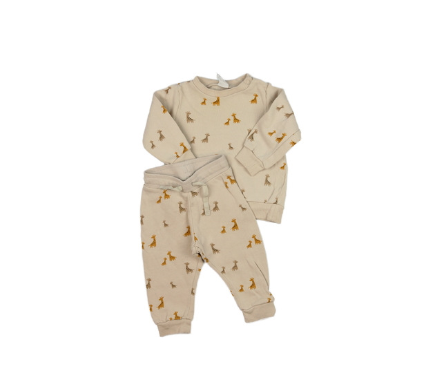 Hnědá teplákovka se zvířátky H&M