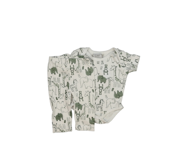 Bílé body a legíny se zvířátky 