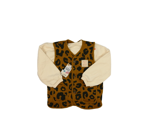 Nová světlá mikina a hnědá vesta George