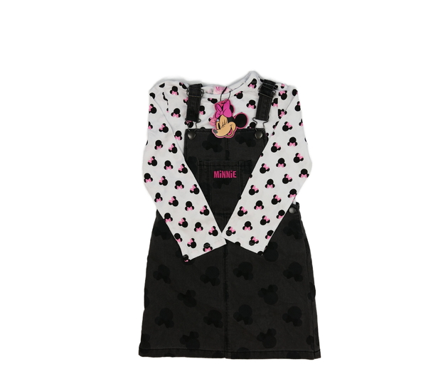 Nové šedé šaty a bílé triko Minnie Disney Primark