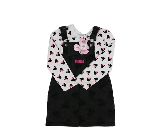 Nové šedé šaty a bílé triko Minnie Disney Primark