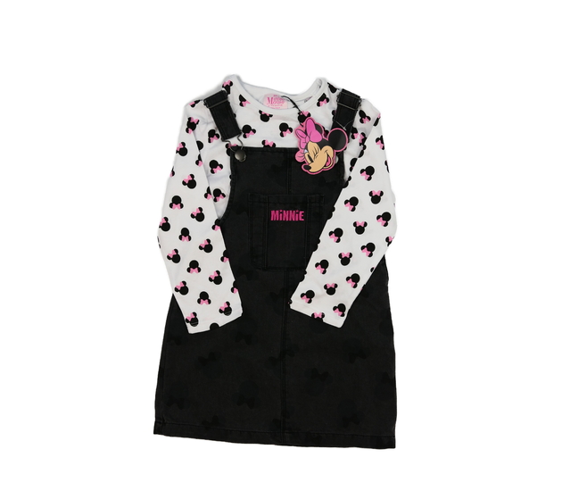 Nové šedé šaty a bílé triko Minnie Disney Primark