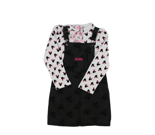 Nové šedé šaty a bílé triko Minnie Disney Primark