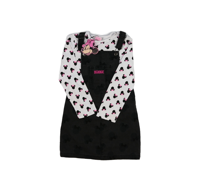 Nové šedé šaty a bílé triko Minnie Disney Primark