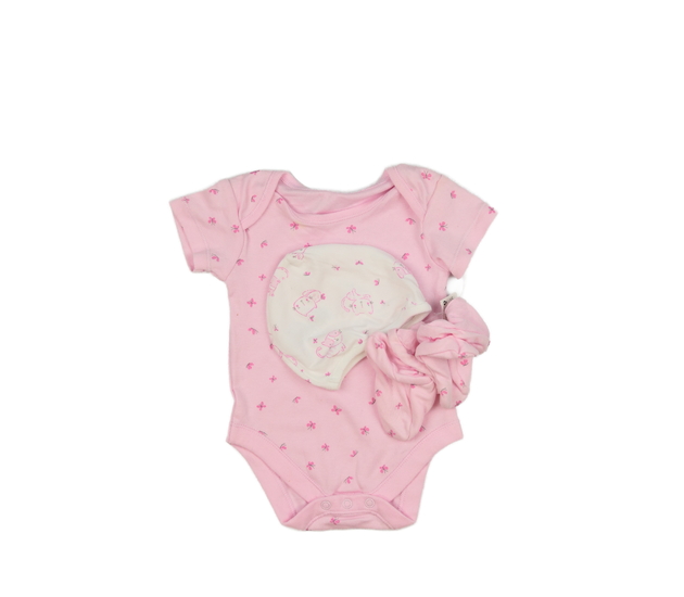 Nové růžové body, capáčky a čepička Nutmeg 