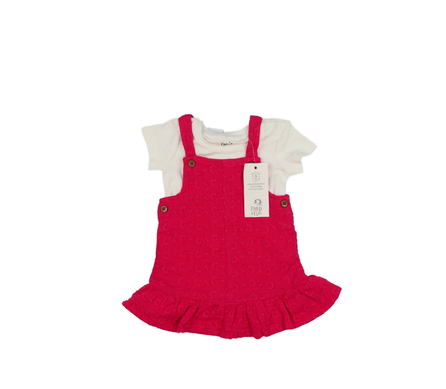 Nové růžové šaty a bílé body F&F