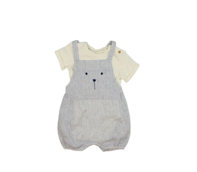 Nový modrý overal a krémové body George