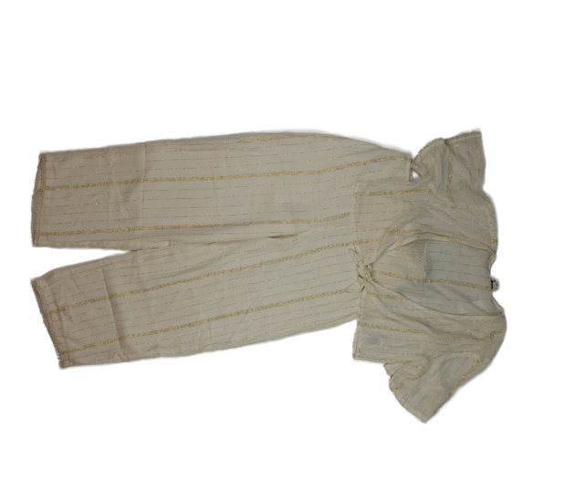 Krémový letní set crop halenka a kalhoty River Isl