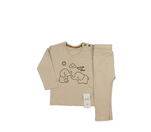 Nové hnědé triko se slony a legíny George