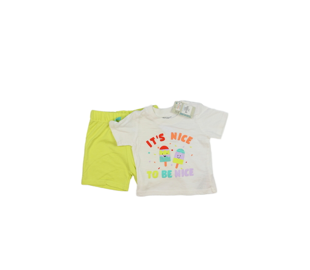 Nové bílé triko a žluté kraťasy Primark