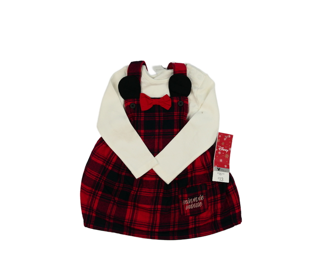 Nové bílé body a červené tmavé šaty Minnie Disney 