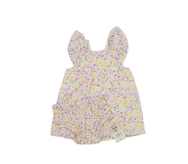 Nové bílé květinové šaty a kalhotky George