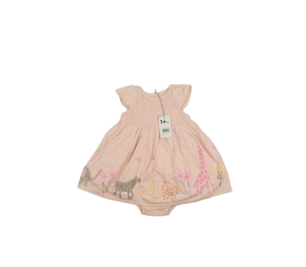 Nové růžové šaty se zvířátky a kalhotky Mothercare