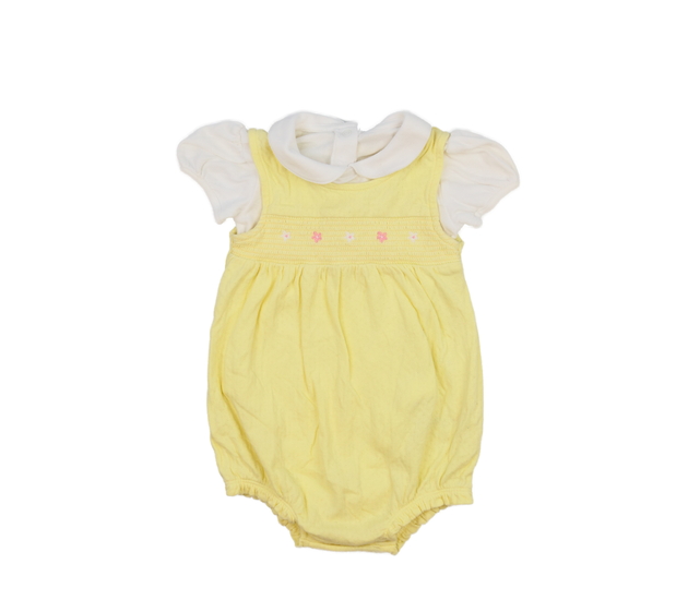 Žluto-bílý set 2 ks body a overal Nutmeg