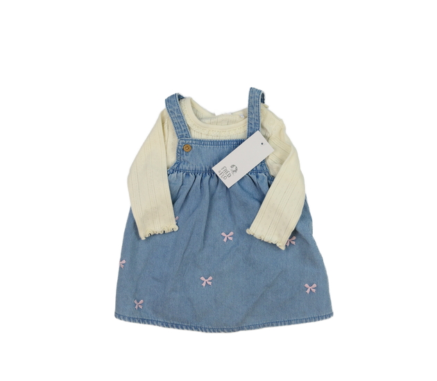 Nové modré šaty a krémové body F&F