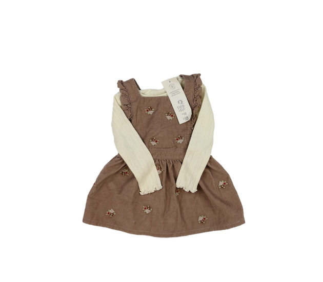 Nové hnědé šaty a krémové body F&F