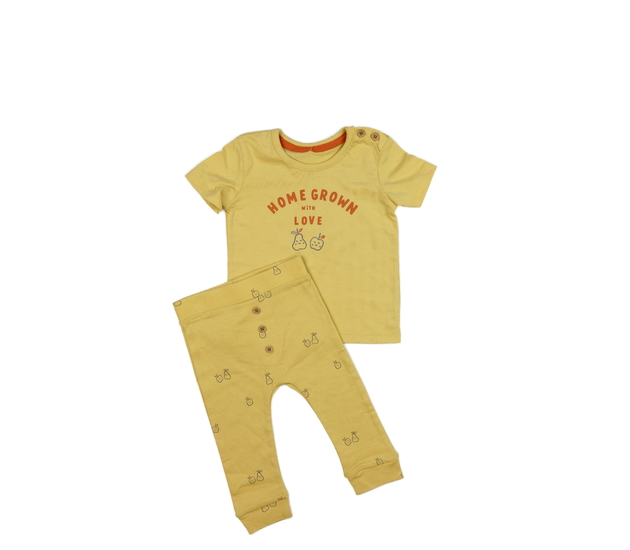 Žluté triko a legíny s ovocem George