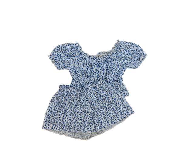 Květinový crop top a kraťasy