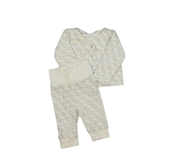 Bílá mikinka a legíny se slony Jojo Maman Bébé