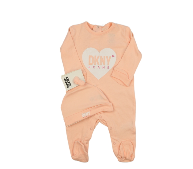 Nový růžový overal a čepička DKNY 
