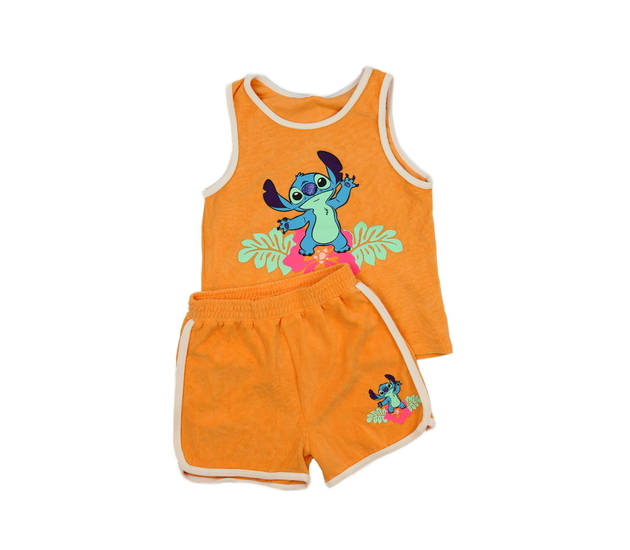 Oranžové tílko a kraťasy Stitch Disney Primark 