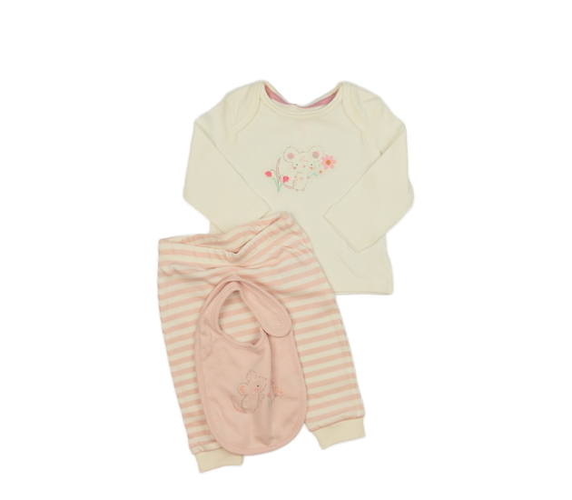 Světlý set triko, legíny a bryndák Mothercare