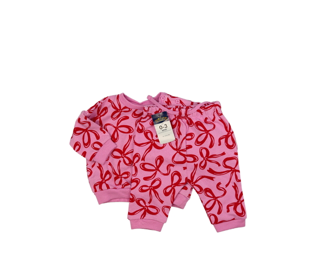 Nová růžová teplákovka s mašlemi 