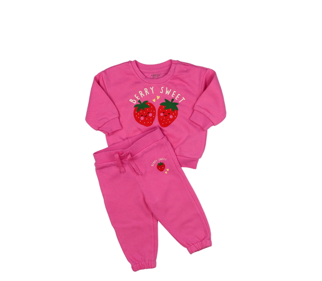 Růžová teplákovka s jahodou Primark 