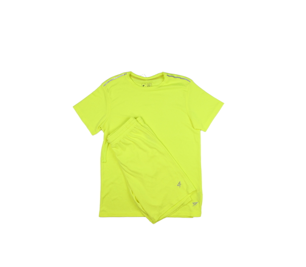 Žluté sportovní triko a kraťasy vel. 170 Primark 