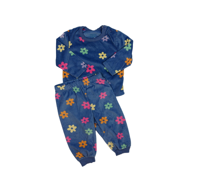 Modrý hebký květinový set Primark 