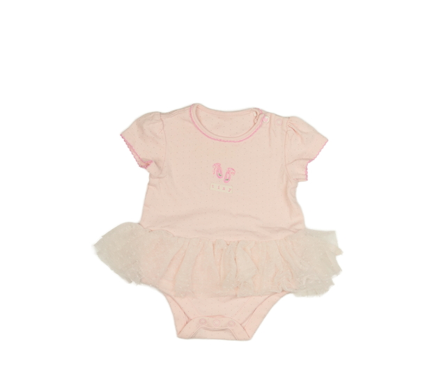 Růžové body s krajkovým volánem