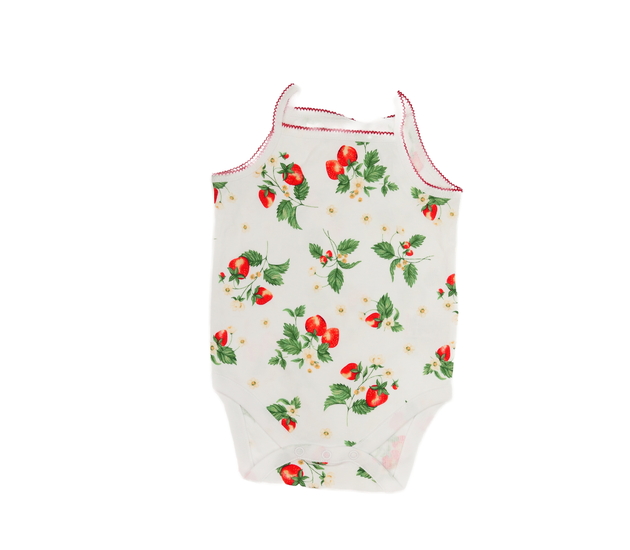 Bílé tílkové body s jahodami Next