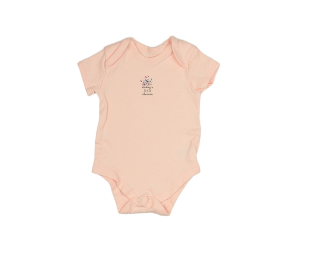 Světle růžové body s malou květinou 