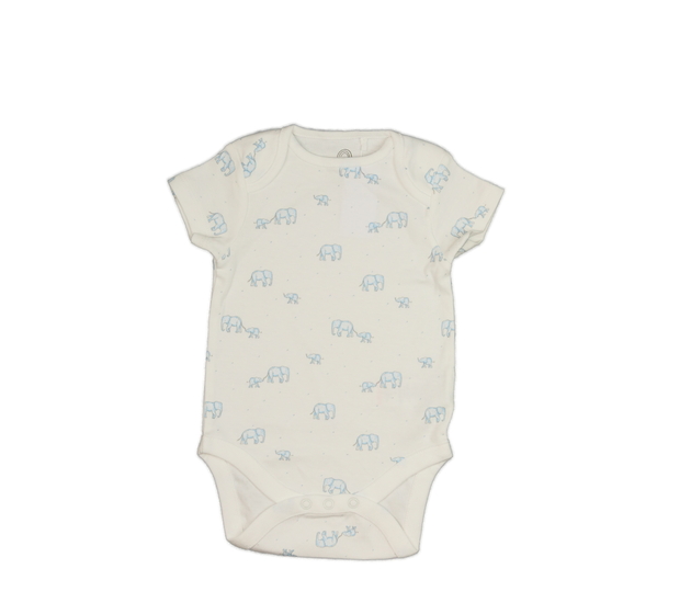 Bílé body s modrými slony Next