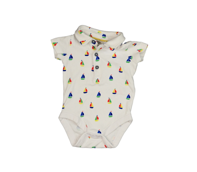 Krémové body s plachetnicemi a límečkem F&F