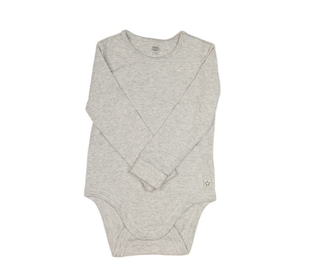 Šedé melírované žebrované body F&F