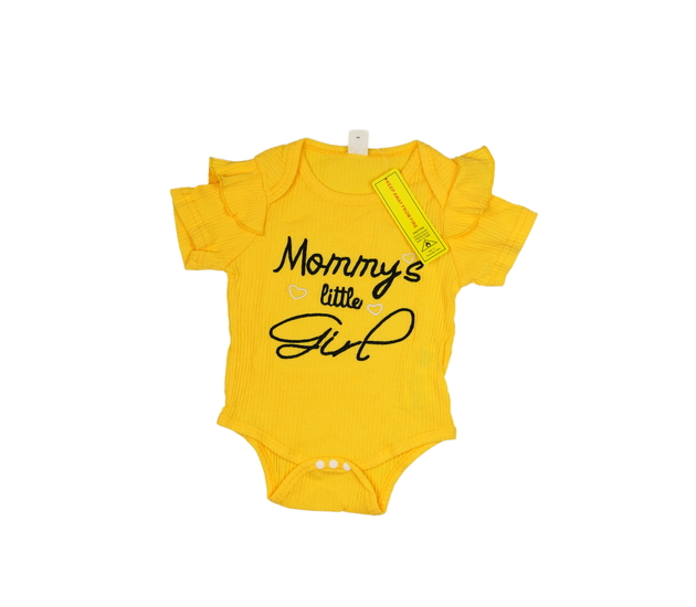 Nové žluté body s nápisem a volánky 