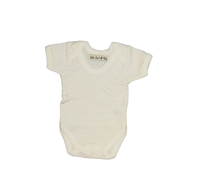 Krémové body se světle růžovými kolečky 