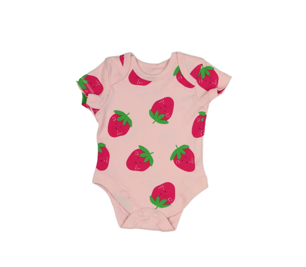 Růžové body s jahodami