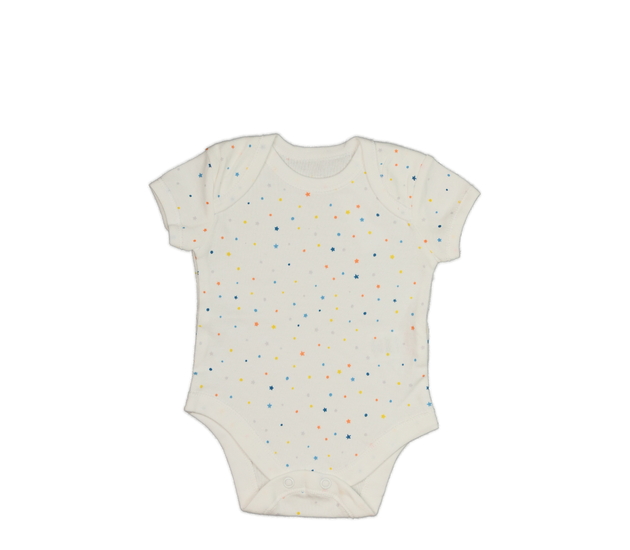 Bílé body s hvězdičkami 