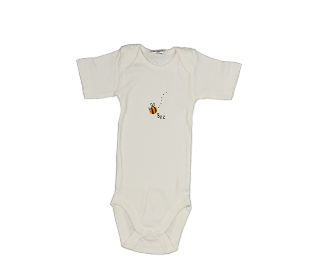 Bílé body s čmeláčkem 