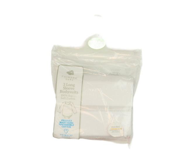 Nové bílé body dlouhý rukáv 2 ks Primark