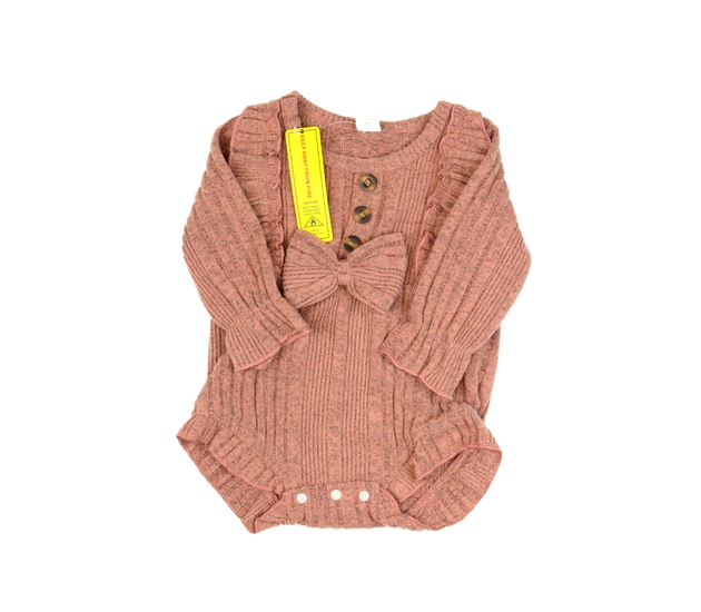 Nové starorůžové body s volánky a mašlí