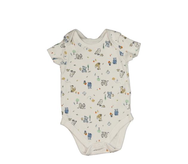 Bílé body se zvířátky Nutmeg