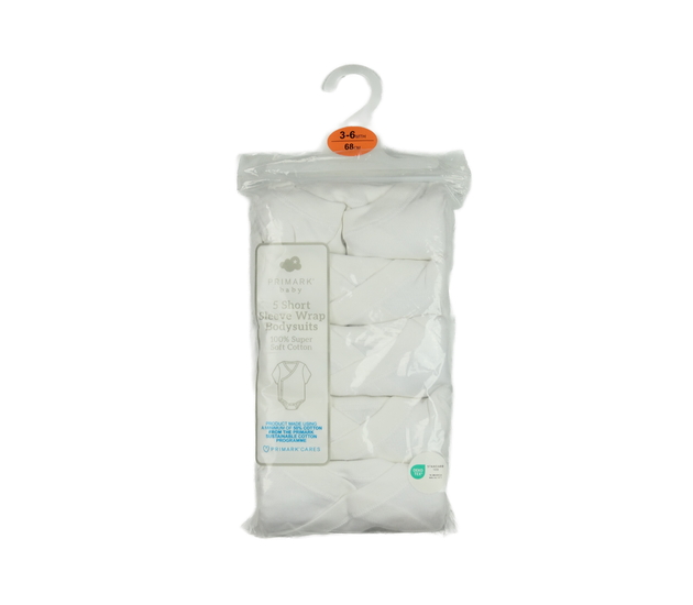 Nové bílé body krátký rukáv 5 ks Primark